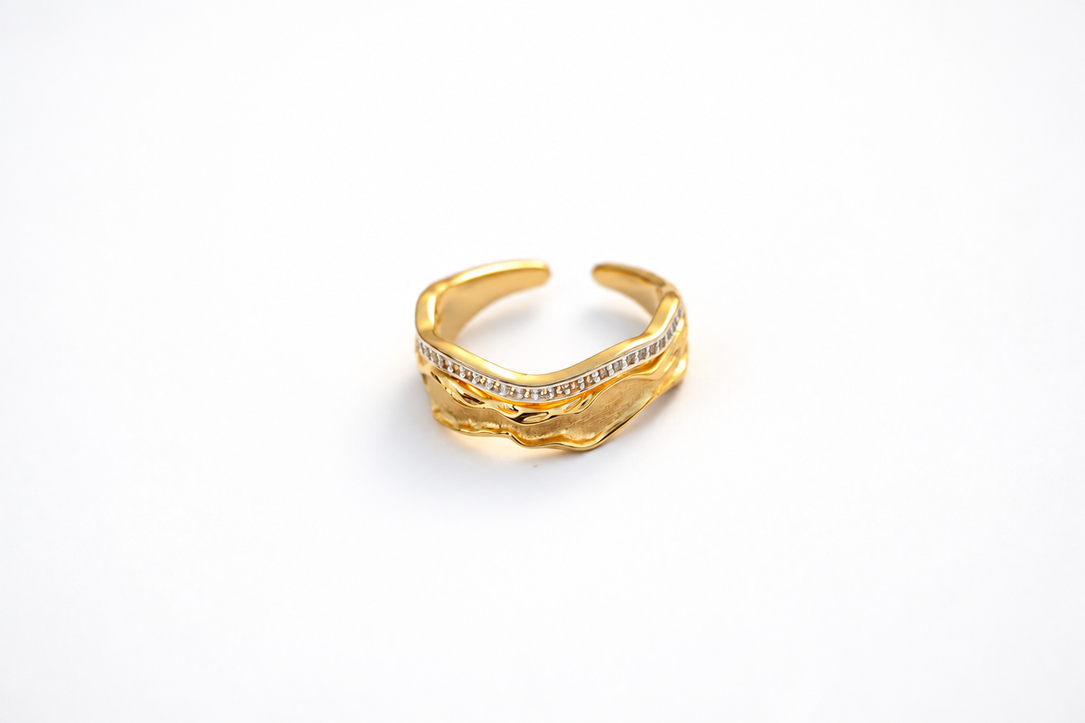 Pavé Edge Open Ring