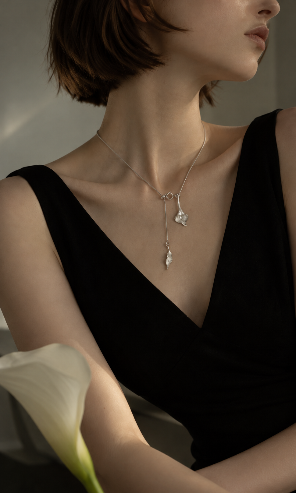 Small Calla Lily Necklace