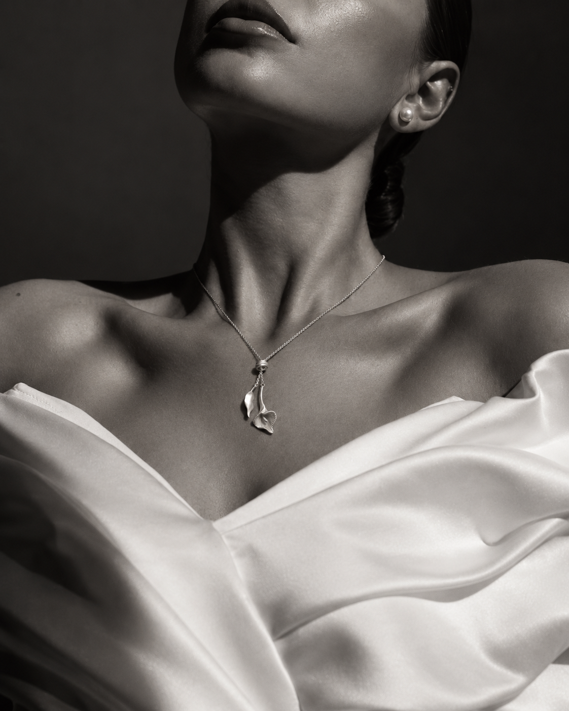 Large Calla Lily Long Necklace