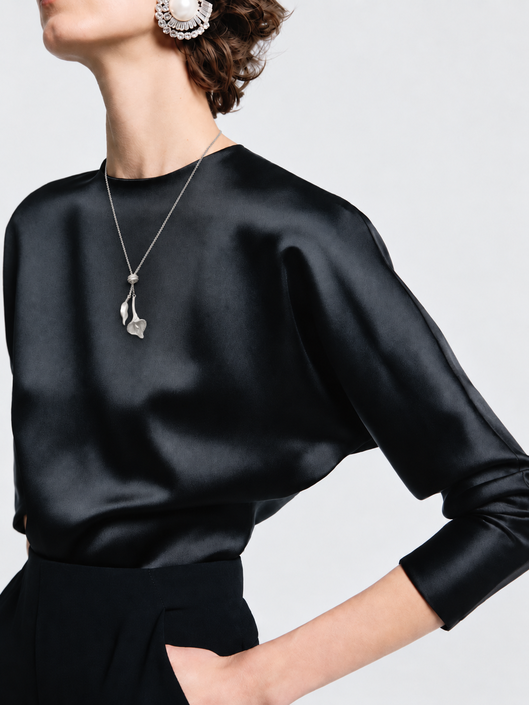 Large Calla Lily Long Necklace
