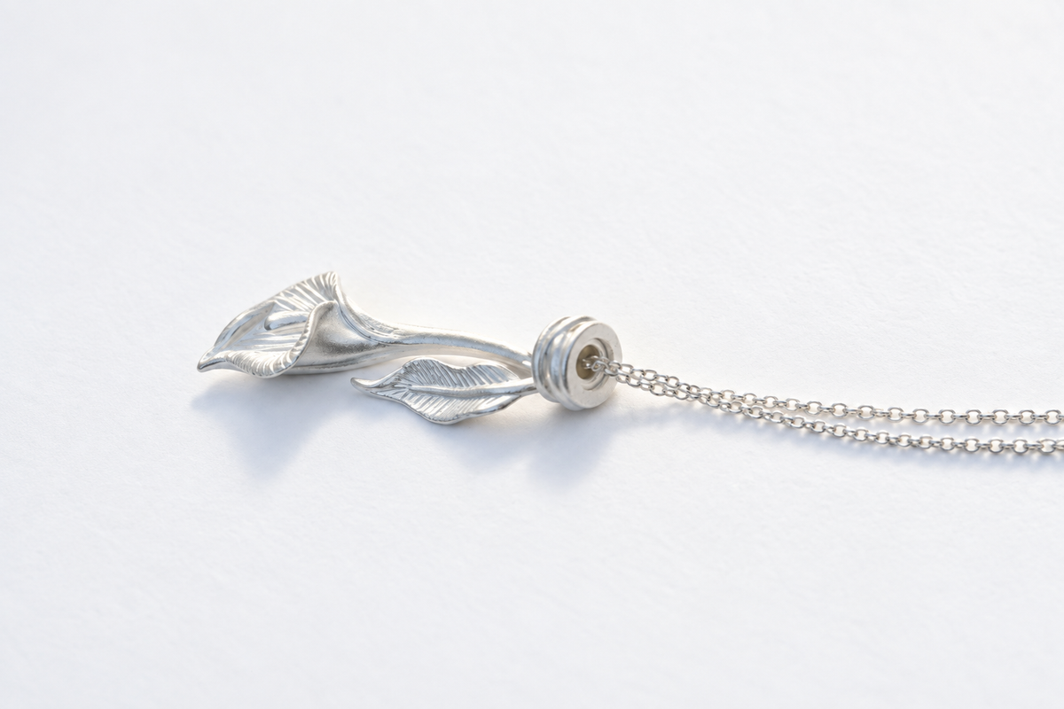 Large Calla Lily Long Necklace