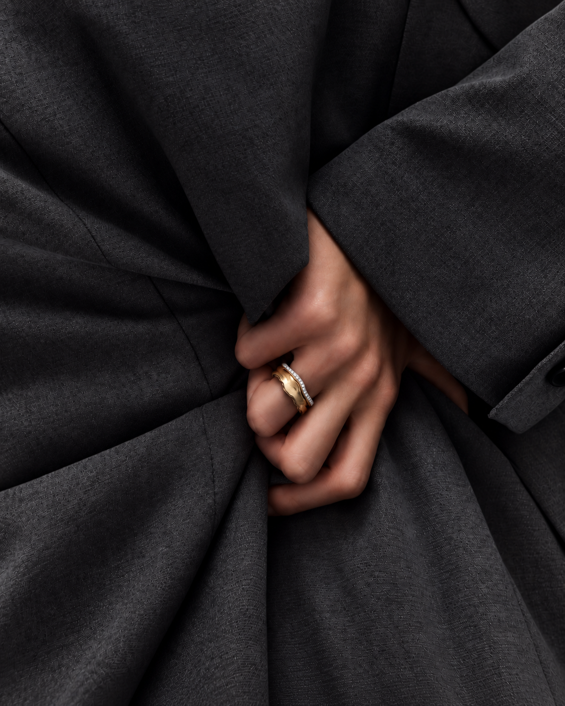 Pavé Edge Open Ring