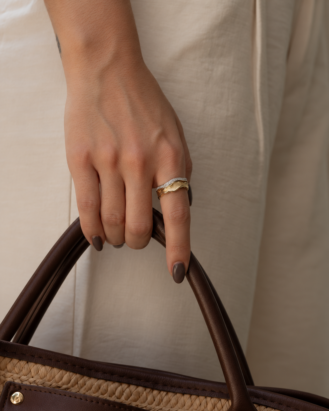 Pavé Edge Open Ring
