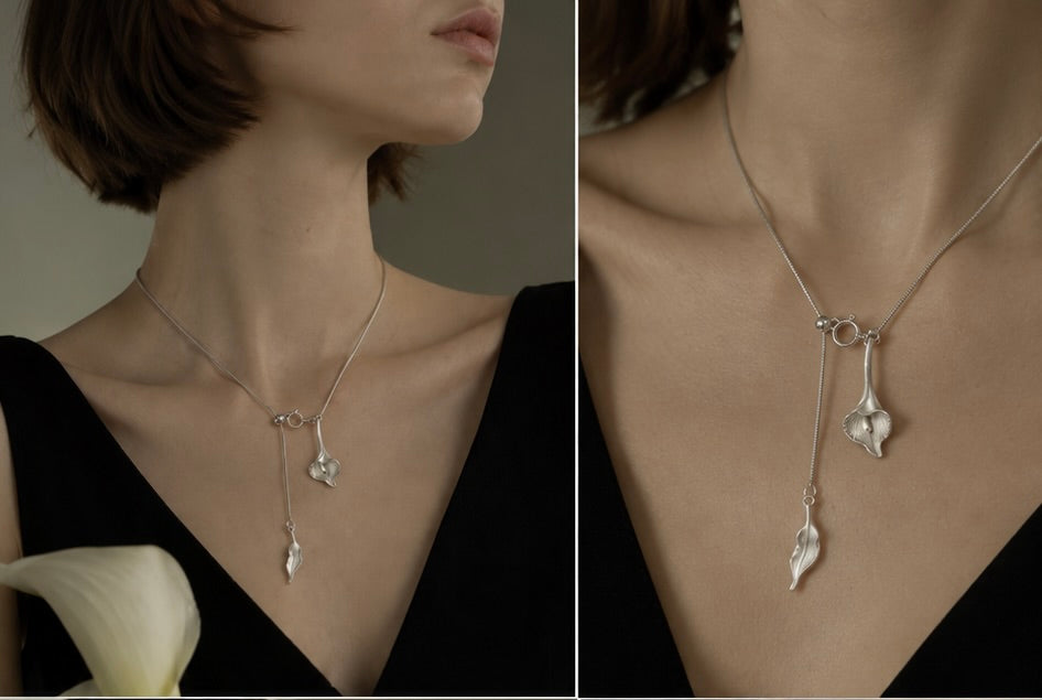 Small Calla Lily Necklace
