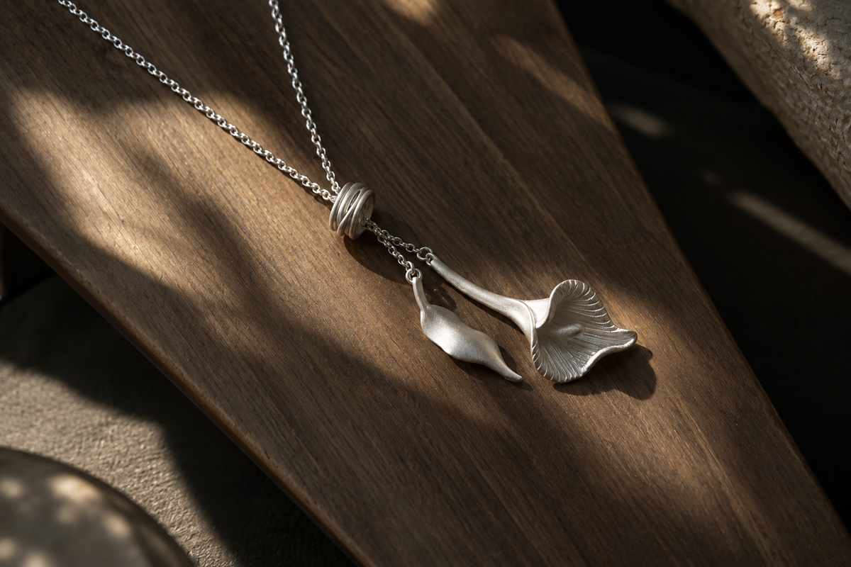Large Calla Lily Long Necklace