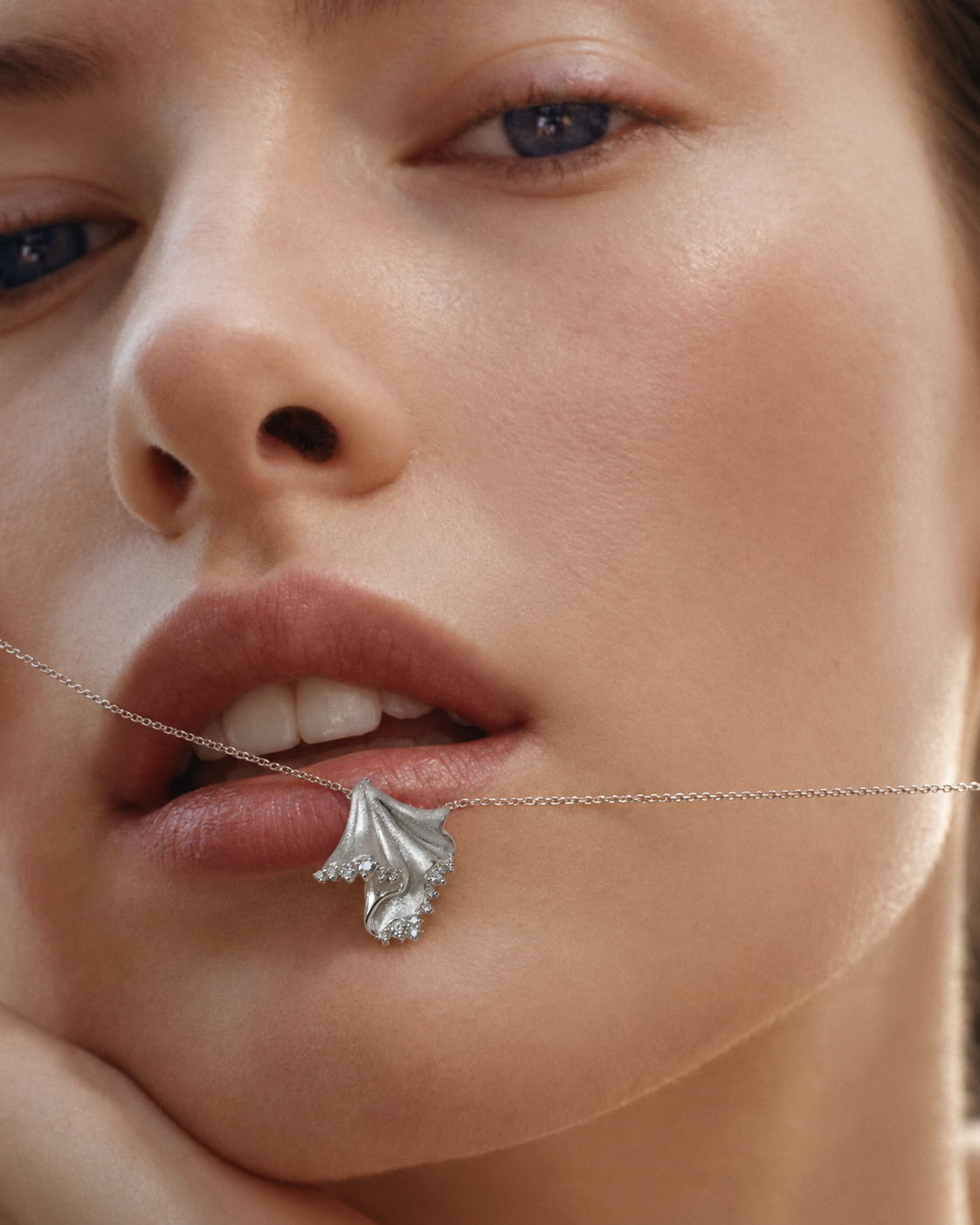 Satin Moissanite Necklace