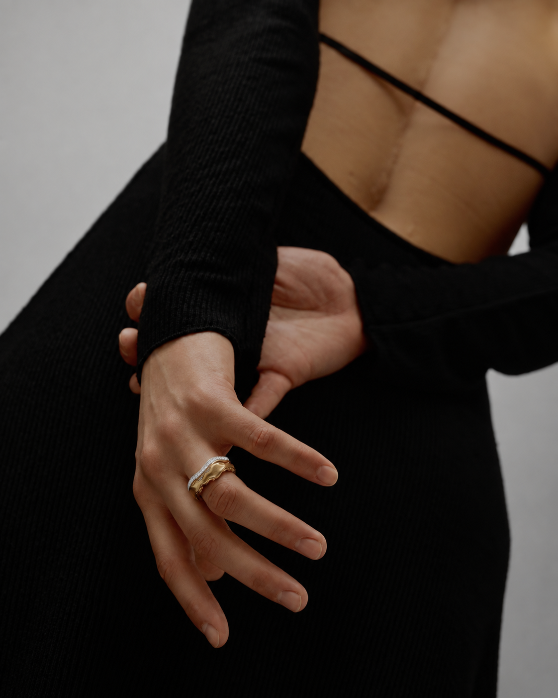 Pavé Edge Open Ring